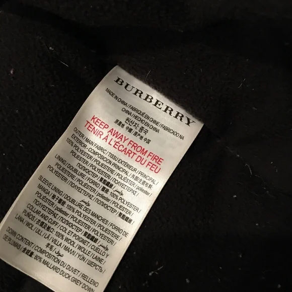 Burberry Down Coat 4T